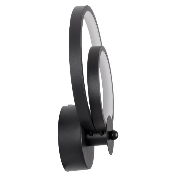 FREDDIE 61076 Φωτιστικό Τοίχου - Απλίκα Design LED CCT 15W 1800lm 300° AC 220-240V - Εναλλαγή Φωτισμού μέσω Διακόπτη On/Off All In One Ψυχρό 6000k+Φυσικό 4500k+Θερμό 2700k Μ20 x Π7.5 x Υ25cm - Μαύρο - Image 4