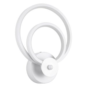 FREDDIE 61077 Φωτιστικό Τοίχου – Απλίκα Design LED CCT 15W 1800lm 300° AC 220-240V – Εναλλαγή Φωτισμού μέσω Διακόπτη On/Off All In One Ψυχρό 6000k+Φυσικό 4500k+Θερμό 2700k Μ20 x Π7.5 x Υ25cm – Λευκό