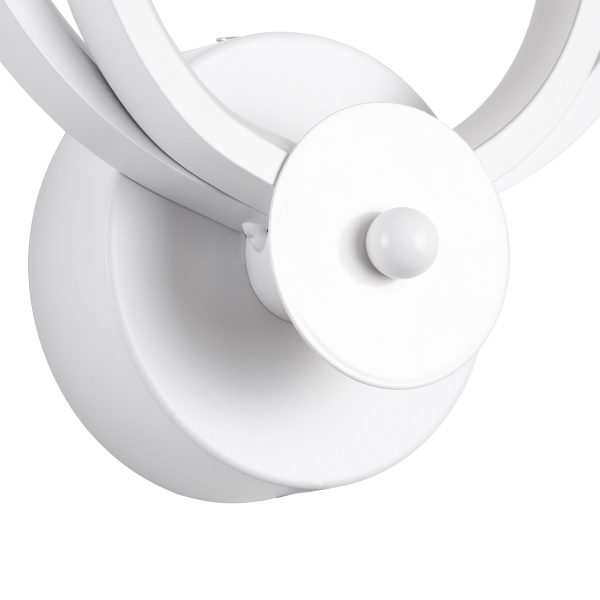 FREDDIE 61077 Φωτιστικό Τοίχου - Απλίκα Design LED CCT 15W 1800lm 300° AC 220-240V - Εναλλαγή Φωτισμού μέσω Διακόπτη On/Off All In One Ψυχρό 6000k+Φυσικό 4500k+Θερμό 2700k Μ20 x Π7.5 x Υ25cm - Λευκό - Image 5