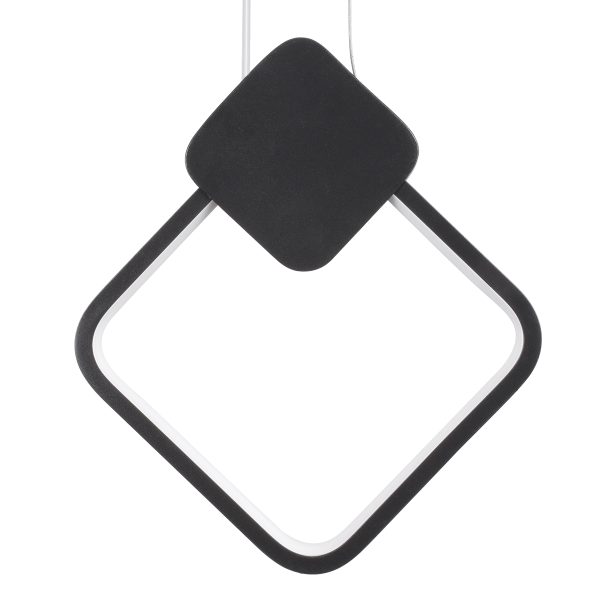 MARY 61082 Κρεμαστό Φωτιστικό Οροφής Design LED CCT 12W 1440lm 300° AC 220-240V - Εναλλαγή Φωτισμού μέσω Διακόπτη On/Off All In One Ψυχρό 6000k+Φυσικό 4500k+Θερμό 2700k Μ20 x Π2.3 x Υ28.5cm - Μαύρο - Image 5