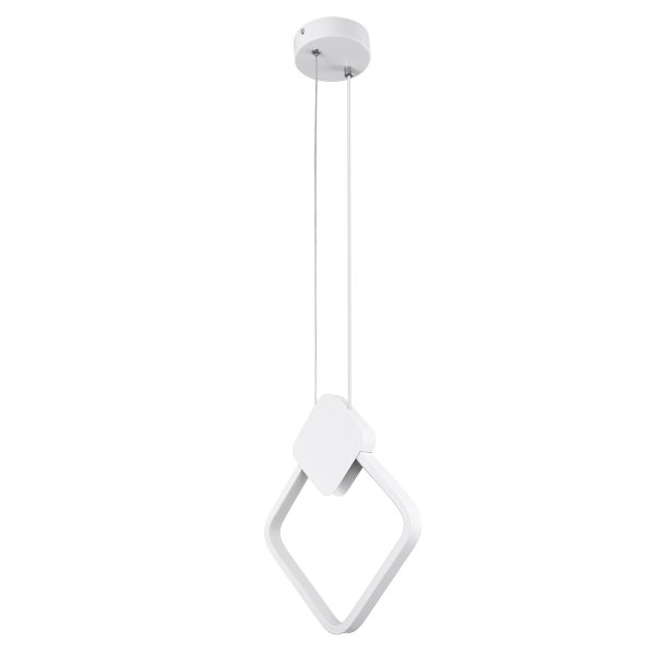 MARY 61083 Κρεμαστό Φωτιστικό Οροφής Design LED CCT 12W 1440lm 300° AC 220-240V - Εναλλαγή Φωτισμού μέσω Διακόπτη On/Off All In One Ψυχρό 6000k+Φυσικό 4500k+Θερμό 2700k Μ20 x Π2.3 x Υ28.5cm - Λευκό - Image 3