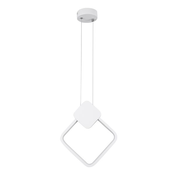 MARY 61083 Κρεμαστό Φωτιστικό Οροφής Design LED CCT 12W 1440lm 300° AC 220-240V - Εναλλαγή Φωτισμού μέσω Διακόπτη On/Off All In One Ψυχρό 6000k+Φυσικό 4500k+Θερμό 2700k Μ20 x Π2.3 x Υ28.5cm - Λευκό - Image 4