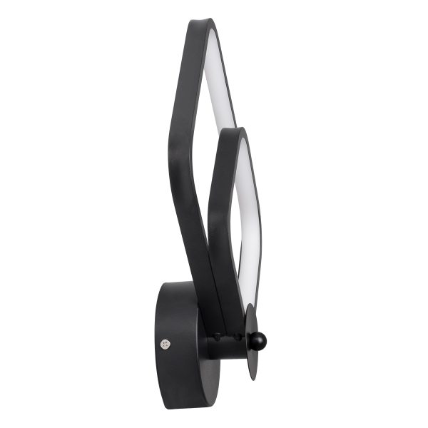 ANNA 61085 Φωτιστικό Τοίχου - Απλίκα Design LED CCT 15W 1800lm 300° AC 220-240V - Εναλλαγή Φωτισμού μέσω Διακόπτη On/Off All In One Ψυχρό 6000k+Φυσικό 4500k+Θερμό 2700k Μ25 x Π8 x Υ30cm - Μαύρο - Image 4