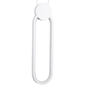 ILDI 61089 Κρεμαστό Φωτιστικό Οροφής Design LED CCT 12W 1440lm 300° AC 220-240V – Εναλλαγή Φωτισμού μέσω Διακόπτη On/Off All In One Ψυχρό 6000k+Φυσικό 4500k+Θερμό 2700k Μ10 x Π2.3 x Υ38cm – Λευκό