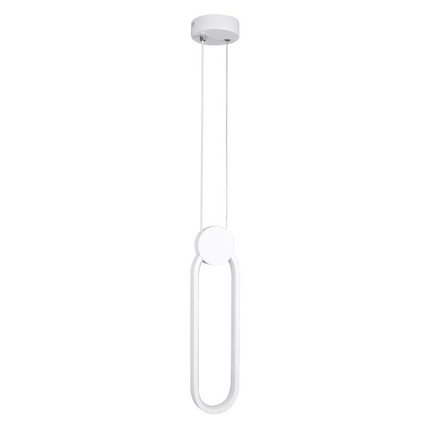 ILDI 61089 Κρεμαστό Φωτιστικό Οροφής Design LED CCT 12W 1440lm 300° AC 220-240V - Εναλλαγή Φωτισμού μέσω Διακόπτη On/Off All In One Ψυχρό 6000k+Φυσικό 4500k+Θερμό 2700k Μ10 x Π2.3 x Υ38cm - Λευκό - Image 3