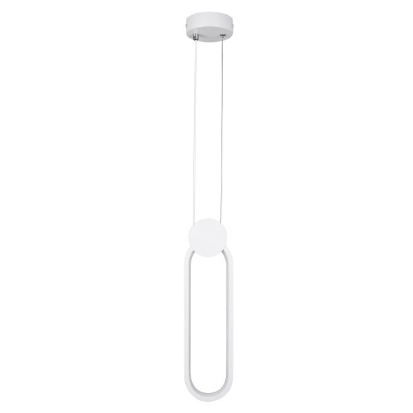 ILDI 61089 Κρεμαστό Φωτιστικό Οροφής Design LED CCT 12W 1440lm 300° AC 220-240V - Εναλλαγή Φωτισμού μέσω Διακόπτη On/Off All In One Ψυχρό 6000k+Φυσικό 4500k+Θερμό 2700k Μ10 x Π2.3 x Υ38cm - Λευκό - Image 4