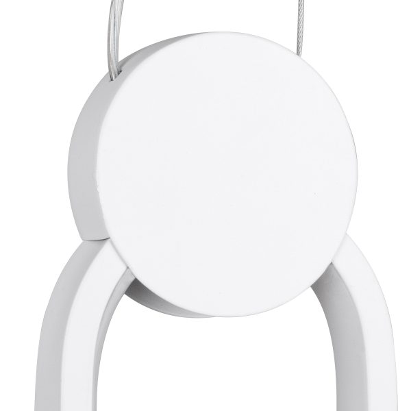 ILDI 61089 Κρεμαστό Φωτιστικό Οροφής Design LED CCT 12W 1440lm 300° AC 220-240V - Εναλλαγή Φωτισμού μέσω Διακόπτη On/Off All In One Ψυχρό 6000k+Φυσικό 4500k+Θερμό 2700k Μ10 x Π2.3 x Υ38cm - Λευκό - Image 5