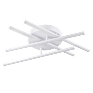 DRACO 61096 Μοντέρνο Φωτιστικό Οροφής LED 60W 7380lm 120° AC 220-240V IP20 Ρυθμιζόμενο Λευκό CCT με Χειριστήριο από 2700K έως 6000K Dimmable – Lumileds SMD Chip – Λευκό Ματ – Μ60 x Π60 x Υ11cm – 3 Χρόνια Εγγύηση