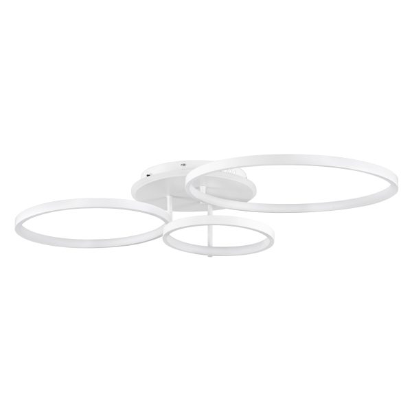 NEMESIS 61109 Φωτιστικό Οροφής Δαχτυλίδι-Κύκλος LED CCT 98W 11858lm 360° AC 220-240V - Εναλλαγή Φωτισμού μέσω Τηλεχειριστηρίου All In One Ψυχρό 6000k+Φυσικό 4500k+Θερμό 2700k Dimmable Φ25+35+45cm+BackLight - Λευκό - 3 Years Warranty - Image 3
