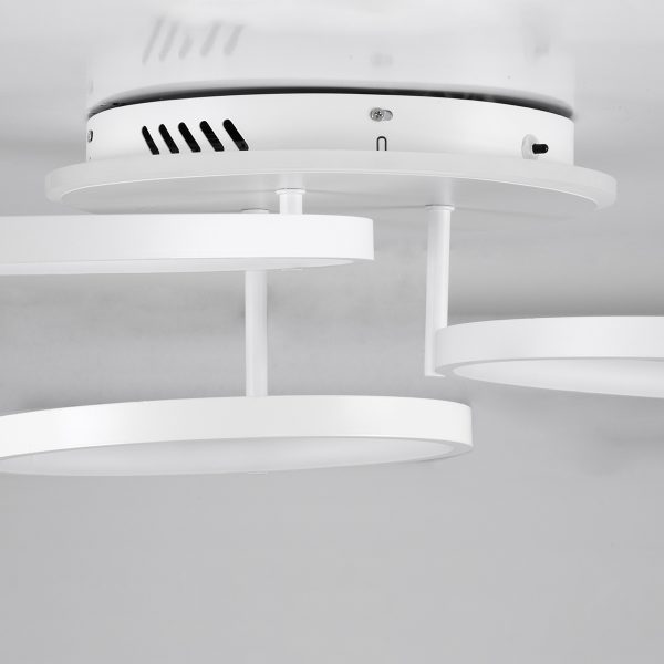 NEMESIS 61109 Φωτιστικό Οροφής Δαχτυλίδι-Κύκλος LED CCT 98W 11858lm 360° AC 220-240V - Εναλλαγή Φωτισμού μέσω Τηλεχειριστηρίου All In One Ψυχρό 6000k+Φυσικό 4500k+Θερμό 2700k Dimmable Φ25+35+45cm+BackLight - Λευκό - 3 Years Warranty - Image 5