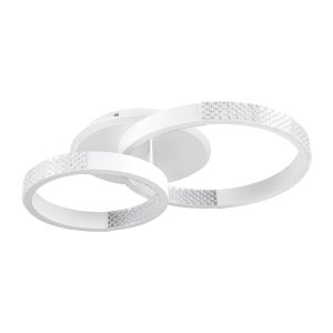 DIAMOND 61112 Φωτιστικό Οροφής Δαχτυλίδι-Κύκλος LED CCT 67W 8078lm 360° AC 220-240V – Εναλλαγή Φωτισμού μέσω Τηλεχειριστηρίου All In One Ψυχρό 6000k+Φυσικό 4500k+Θερμό 2700k Dimmable Φ30+40cm+BackLight – Λευκό – 3 Years Warranty
