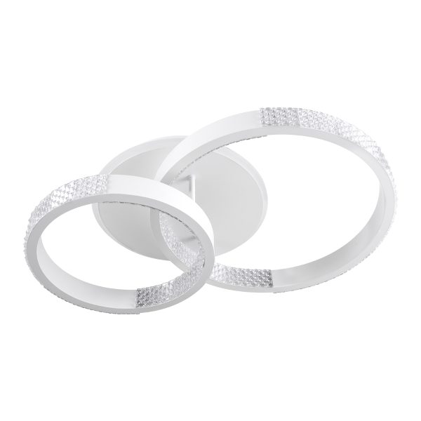 DIAMOND 61112 Φωτιστικό Οροφής Δαχτυλίδι-Κύκλος LED CCT 67W 8078lm 360° AC 220-240V - Εναλλαγή Φωτισμού μέσω Τηλεχειριστηρίου All In One Ψυχρό 6000k+Φυσικό 4500k+Θερμό 2700k Dimmable Φ30+40cm+BackLight - Λευκό - 3 Years Warranty - Image 4