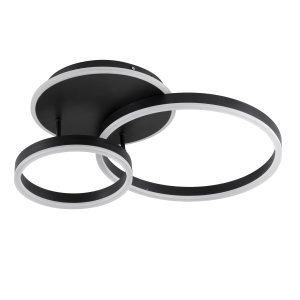 VENOM 61120 Φωτιστικό Οροφής Δαχτυλίδι-Κύκλος LED CCT 67W 8107lm 360° AC 220-240V – Εναλλαγή Φωτισμού μέσω Τηλεχειριστηρίου All In One Ψυχρό 6000k+Φυσικό 4500k+Θερμό 2700k Dimmable Φ25+40cm+BackLight – Μαύρο – 3 Years Warranty