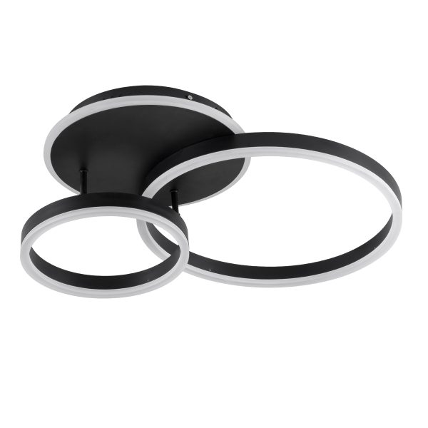 VENOM 61120 Φωτιστικό Οροφής Δαχτυλίδι-Κύκλος LED CCT 67W 8107lm 360° AC 220-240V - Εναλλαγή Φωτισμού μέσω Τηλεχειριστηρίου All In One Ψυχρό 6000k+Φυσικό 4500k+Θερμό 2700k Dimmable Φ25+40cm+BackLight - Μαύρο - 3 Years Warranty - Image 2