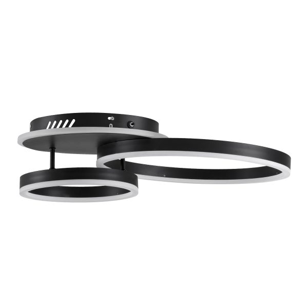 VENOM 61120 Φωτιστικό Οροφής Δαχτυλίδι-Κύκλος LED CCT 67W 8107lm 360° AC 220-240V - Εναλλαγή Φωτισμού μέσω Τηλεχειριστηρίου All In One Ψυχρό 6000k+Φυσικό 4500k+Θερμό 2700k Dimmable Φ25+40cm+BackLight - Μαύρο - 3 Years Warranty - Image 3