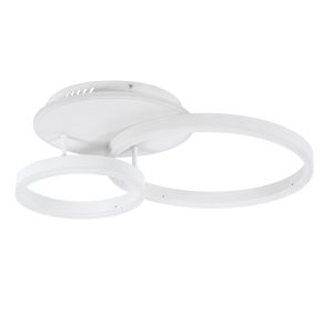 VENOM 61121 Φωτιστικό Οροφής Δαχτυλίδι-Κύκλος LED CCT 67W 8107lm 360° AC 220-240V – Εναλλαγή Φωτισμού μέσω Τηλεχειριστηρίου All In One Ψυχρό 6000k+Φυσικό 4500k+Θερμό 2700k Dimmable Φ25+40cm+BackLight – Λευκό – 3 Years Warranty