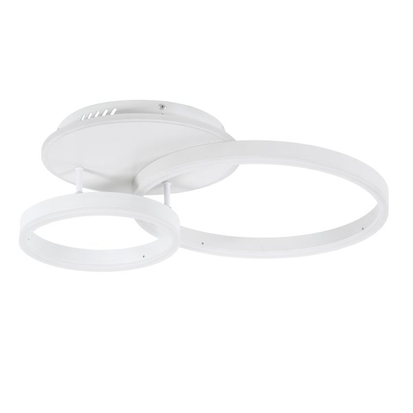 VENOM 61121 Φωτιστικό Οροφής Δαχτυλίδι-Κύκλος LED CCT 67W 8107lm 360° AC 220-240V - Εναλλαγή Φωτισμού μέσω Τηλεχειριστηρίου All In One Ψυχρό 6000k+Φυσικό 4500k+Θερμό 2700k Dimmable Φ25+40cm+BackLight - Λευκό - 3 Years Warranty - Image 2