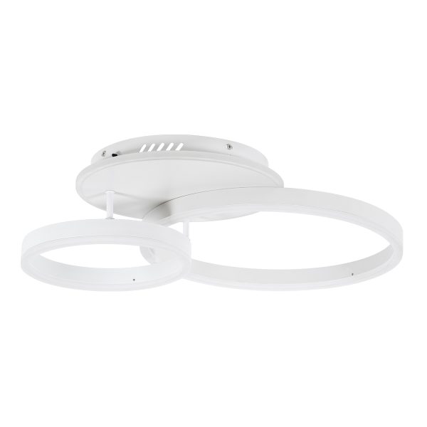 VENOM 61121 Φωτιστικό Οροφής Δαχτυλίδι-Κύκλος LED CCT 67W 8107lm 360° AC 220-240V - Εναλλαγή Φωτισμού μέσω Τηλεχειριστηρίου All In One Ψυχρό 6000k+Φυσικό 4500k+Θερμό 2700k Dimmable Φ25+40cm+BackLight - Λευκό - 3 Years Warranty - Image 3
