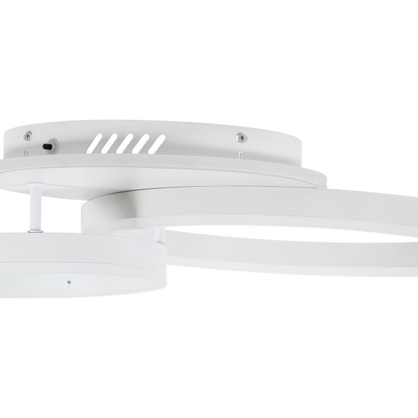 VENOM 61121 Φωτιστικό Οροφής Δαχτυλίδι-Κύκλος LED CCT 67W 8107lm 360° AC 220-240V - Εναλλαγή Φωτισμού μέσω Τηλεχειριστηρίου All In One Ψυχρό 6000k+Φυσικό 4500k+Θερμό 2700k Dimmable Φ25+40cm+BackLight - Λευκό - 3 Years Warranty - Image 5