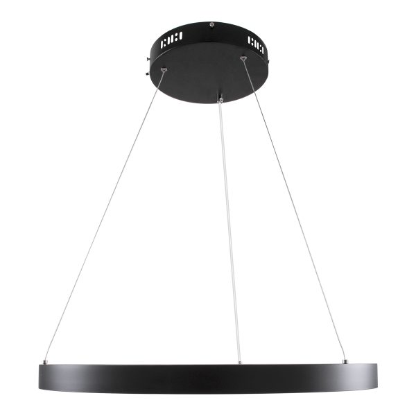 NEMESIS 61158 Κρεμαστό Φωτιστικό Δαχτυλίδι-Κύκλος LED CCT 45W 5230lm 360° AC 220-240V - Εναλλαγή Φωτισμού μέσω Τηλεχειριστηρίου All In One Ψυχρό 6000k+Φυσικό 4500k+Θερμό 2700k Dimmable Φ60cm - Μαύρο - 3 Years Warranty - Image 3
