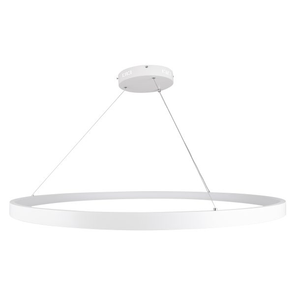 NEMESIS 61165 Κρεμαστό Φωτιστικό Δαχτυλίδι-Κύκλος LED CCT 75W 8743lm 360° AC 220-240V - Εναλλαγή Φωτισμού μέσω Τηλεχειριστηρίου All In One Ψυχρό 6000k+Φυσικό 4500k+Θερμό 2700k Dimmable Φ100cm - Λευκό - 3 Years Warranty - Image 4