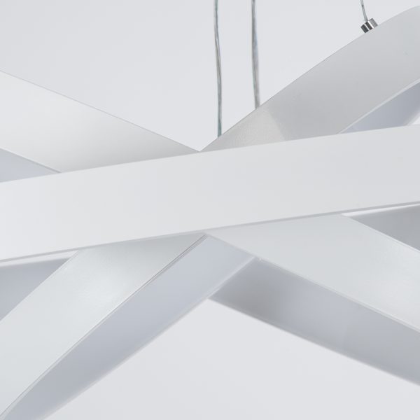 NEMESIS TRIO 61171-DECO Κρεμαστό Φωτιστικό Δαχτυλίδι-Κύκλος LED CCT 120W 14723lm 360° AC 220-240V - Εναλλαγή Φωτισμού μέσω Τηλεχειριστηρίου All In One Ψυχρό 6000k+Φυσικό 4500k+Θερμό 2700k Dimmable Φ40+60+80cm - Λευκό - 3 Years Warranty - Image 3