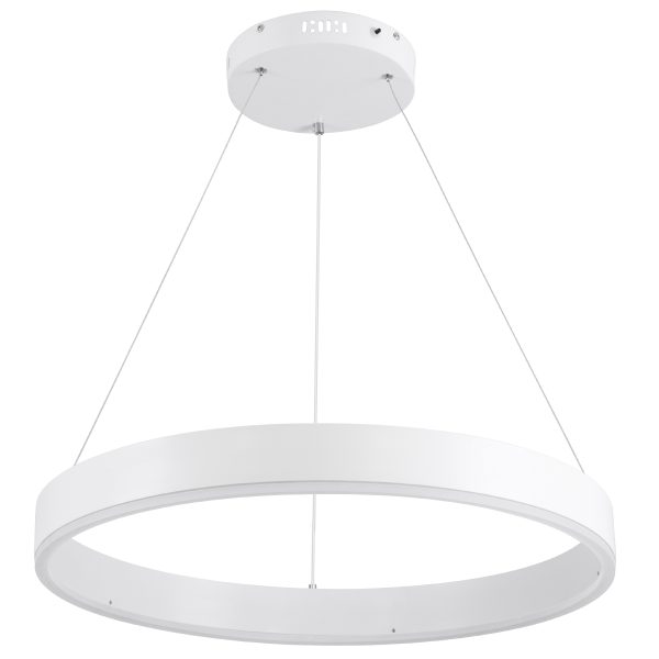 VENOM 61177 Κρεμαστό Φωτιστικό Δαχτυλίδι-Κύκλος LED CCT 45W 5269lm 120° AC 220-240V - Εναλλαγή Φωτισμού μέσω Τηλεχειριστηρίου All In One Ψυχρό 6000K+Φυσικό 4500K+Θερμό 2700K Dimmable Φ60cm - Λευκό - 3 Years Warranty - Image 2
