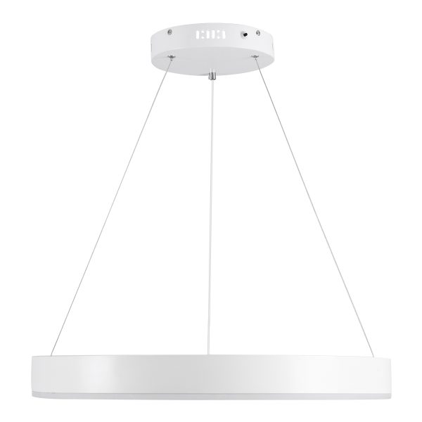 VENOM 61177 Κρεμαστό Φωτιστικό Δαχτυλίδι-Κύκλος LED CCT 45W 5269lm 120° AC 220-240V - Εναλλαγή Φωτισμού μέσω Τηλεχειριστηρίου All In One Ψυχρό 6000K+Φυσικό 4500K+Θερμό 2700K Dimmable Φ60cm - Λευκό - 3 Years Warranty - Image 3