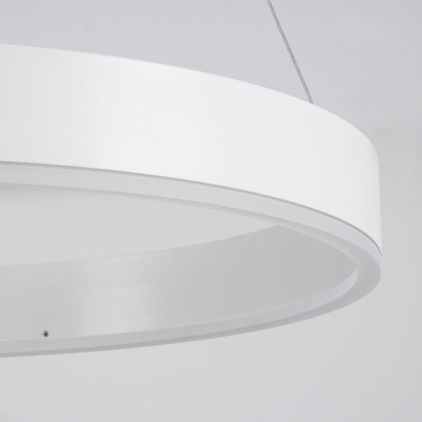 VENOM 61177 Κρεμαστό Φωτιστικό Δαχτυλίδι-Κύκλος LED CCT 45W 5269lm 120° AC 220-240V - Εναλλαγή Φωτισμού μέσω Τηλεχειριστηρίου All In One Ψυχρό 6000K+Φυσικό 4500K+Θερμό 2700K Dimmable Φ60cm - Λευκό - 3 Years Warranty - Image 5