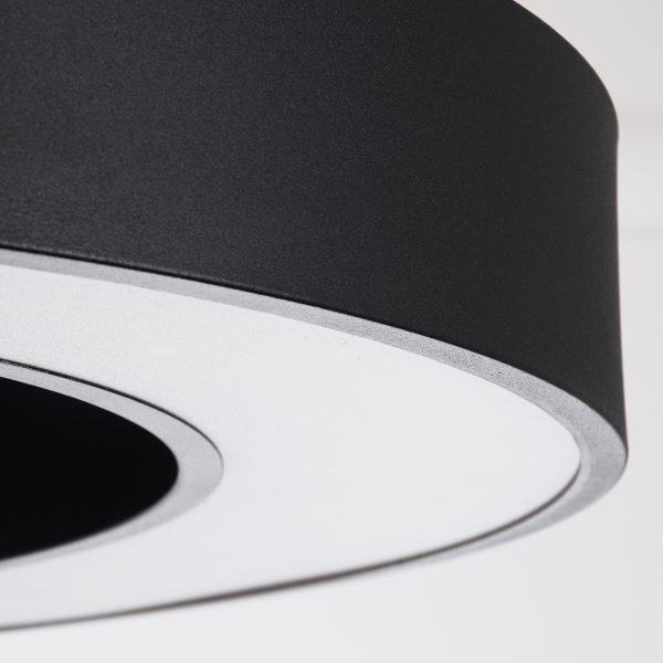 RA 61194 Κρεμαστό Φωτιστικό Δαχτυλίδι-Κύκλος LED CCT 67W 7370lm 120° AC 220-240V - Εναλλαγή Φωτισμού μέσω Τηλεχειριστηρίου All In One Ψυχρό 6000k+Φυσικό 4500k+Θερμό 2700k Dimmable Φ60cm - Μαύρο - 3 Years Warranty - Image 5