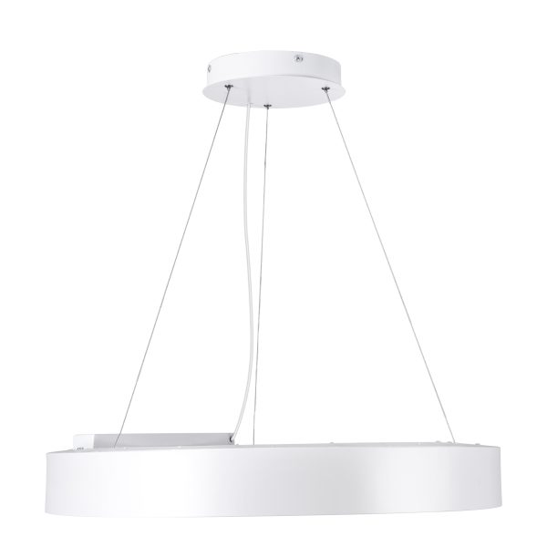 RA 61195 Κρεμαστό Φωτιστικό Δαχτυλίδι-Κύκλος LED CCT 67W 7370lm 120° AC 220-240V - Εναλλαγή Φωτισμού μέσω Τηλεχειριστηρίου All In One Ψυχρό 6000k+Φυσικό 4500k+Θερμό 2700k Dimmable Φ60cm - Λευκό - 3 Years Warranty - Image 3