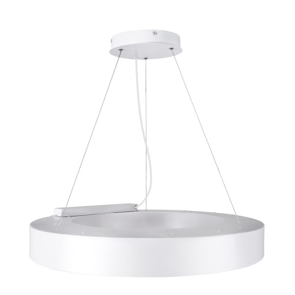 RA 61195 Κρεμαστό Φωτιστικό Δαχτυλίδι-Κύκλος LED CCT 67W 7370lm 120° AC 220-240V - Εναλλαγή Φωτισμού μέσω Τηλεχειριστηρίου All In One Ψυχρό 6000k+Φυσικό 4500k+Θερμό 2700k Dimmable Φ60cm - Λευκό - 3 Years Warranty - Image 4