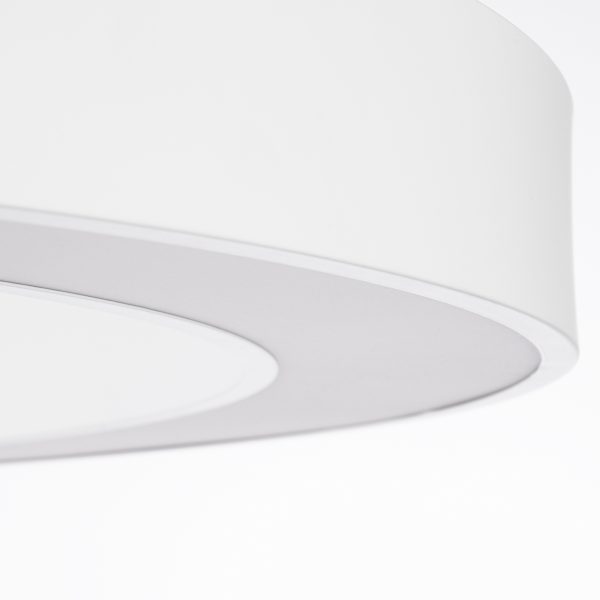 RA 61199 Κρεμαστό Φωτιστικό Δαχτυλίδι-Κύκλος LED CCT 100W 11020lm 120° AC 220-240V - Εναλλαγή Φωτισμού μέσω Τηλεχειριστηρίου All In One Ψυχρό 6000k+Φυσικό 4500k+Θερμό 2700k Dimmable Φ120cm - Λευκό - 3 Years Warranty - Image 5