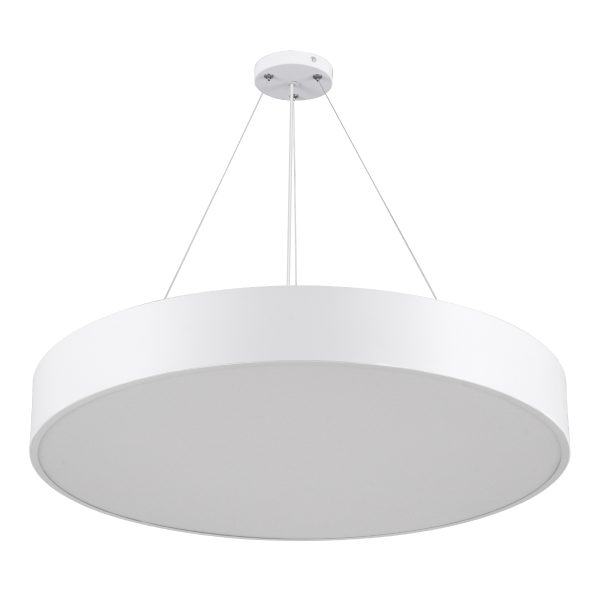 BURTON 61203-P Κρεμαστή Πλαφονιέρα Οροφής LED CCT 75W 8625lm 120° AC 220-240V - Εναλλαγή Φωτισμού μέσω Τηλεχειριστηρίου All In One Ψυχρό 6000k+Φυσικό 4500k+Θερμό 2700k Dimmable Φ60cm - Λευκό - 3 Years Warranty - Image 2