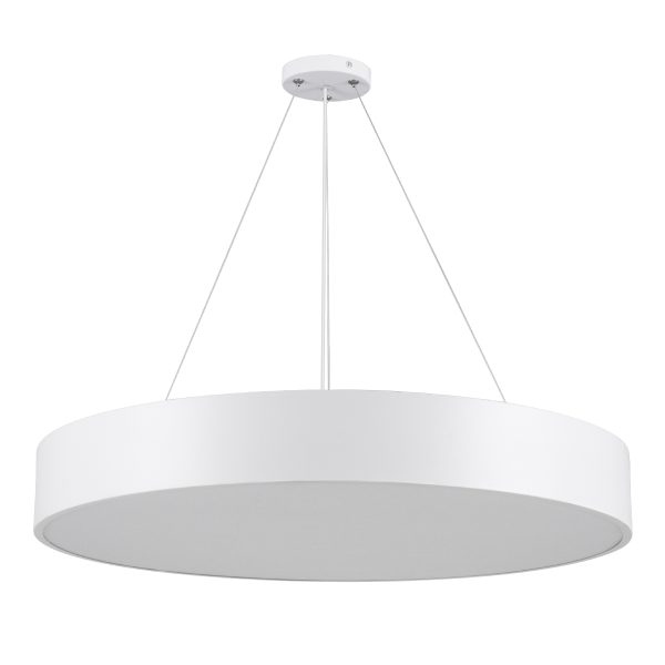 BURTON 61203-P Κρεμαστή Πλαφονιέρα Οροφής LED CCT 75W 8625lm 120° AC 220-240V - Εναλλαγή Φωτισμού μέσω Τηλεχειριστηρίου All In One Ψυχρό 6000k+Φυσικό 4500k+Θερμό 2700k Dimmable Φ60cm - Λευκό - 3 Years Warranty - Image 3