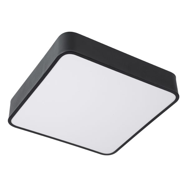 KAMALA 61206-S Πλαφονιέρα Οροφής LED CCT 67W 7370lm 120° AC 220-240V - Εναλλαγή Φωτισμού μέσω Τηλεχειριστηρίου All In One Ψυχρό 6000k+Φυσικό 4500k+Θερμό 2700k Dimmable Μ40 x Π40 x Υ8cm- Μαύρο - 3 Years Warranty - Image 3