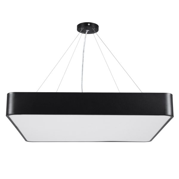 KAMALA 61208-P Κρεμαστή Πλαφονιέρα Οροφής LED CCT 75W 8625lm 120° AC 220-240V - Εναλλαγή Φωτισμού μέσω Τηλεχειριστηρίου All In One Ψυχρό 6000k+Φυσικό 4500k+Θερμό 2700k Dimmable Μ60 x Π60 x Υ8cm - Μαύρο - 3 Years Warranty - Image 4