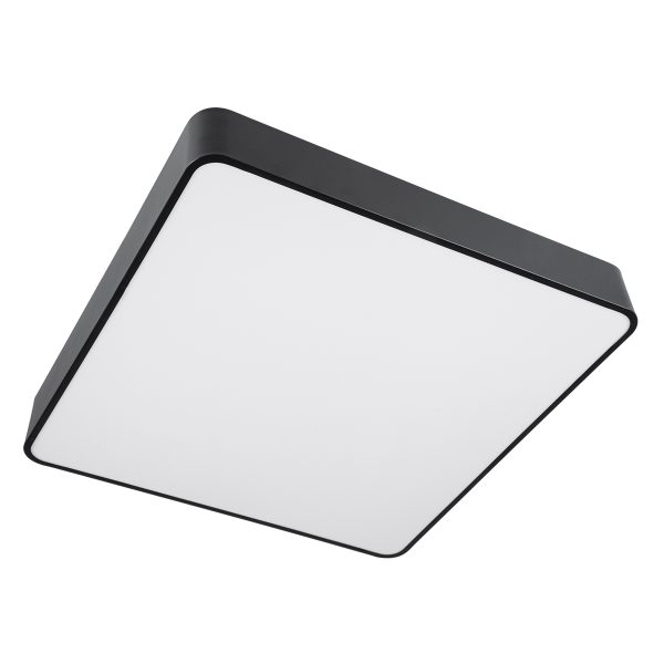 KAMALA 61208-S Πλαφονιέρα Οροφής LED CCT 75W 8625lm 120° AC 220-240V - Εναλλαγή Φωτισμού μέσω Τηλεχειριστηρίου All In One Ψυχρό 6000k+Φυσικό 4500k+Θερμό 2700k Dimmable Μ60 x Π60 x Υ8cm - Μαύρο - 3 Years Warranty - Image 3