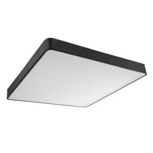KAMALA 61210-S Πλαφονιέρα Οροφής LED CCT 100W 11020lm 120° AC 220-240V – Εναλλαγή Φωτισμού μέσω Τηλεχειριστηρίου All In One Ψυχρό 6000k+Φυσικό 4500k+Θερμό 2700k Dimmable Μ80 x Π80 x Υ8cm- Μαύρο – 3 Years Warranty