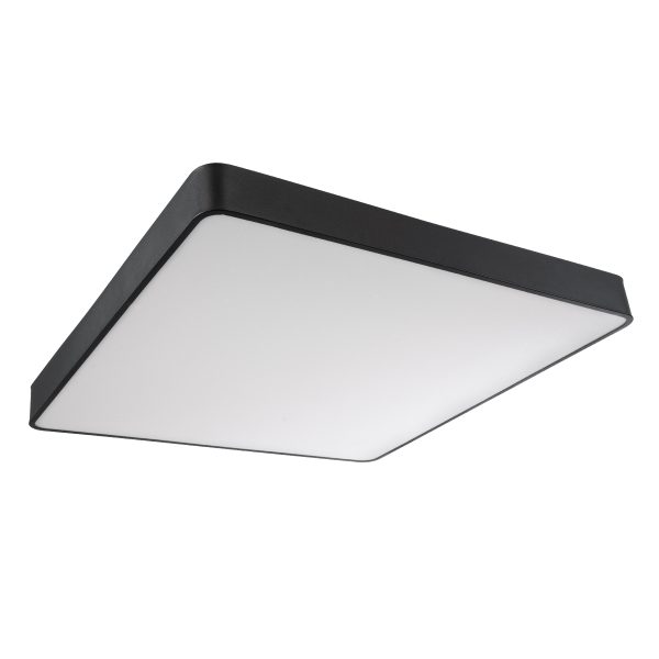 KAMALA 61210-S Πλαφονιέρα Οροφής LED CCT 100W 11020lm 120° AC 220-240V - Εναλλαγή Φωτισμού μέσω Τηλεχειριστηρίου All In One Ψυχρό 6000k+Φυσικό 4500k+Θερμό 2700k Dimmable Μ80 x Π80 x Υ8cm- Μαύρο - 3 Years Warranty - Image 2