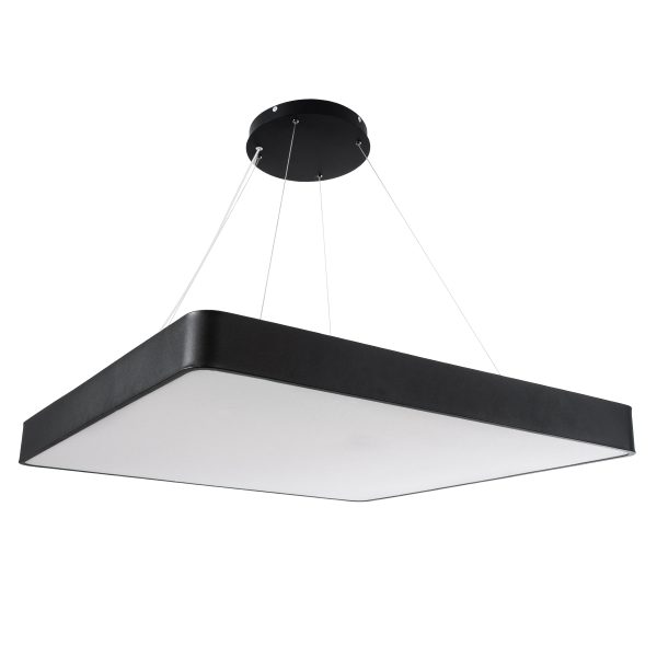 KAMALA 61210-P Κρεμαστή Πλαφονιέρα Οροφής LED CCT 100W 11020lm 120° AC 220-240V - Εναλλαγή Φωτισμού μέσω Τηλεχειριστηρίου All In One Ψυχρό 6000k+Φυσικό 4500k+Θερμό 2700k Dimmable Μ80 x Π80 x Υ8cm- Μαύρο - 3 Years Warranty - Image 3