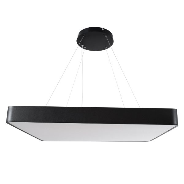 KAMALA 61210-P Κρεμαστή Πλαφονιέρα Οροφής LED CCT 100W 11020lm 120° AC 220-240V - Εναλλαγή Φωτισμού μέσω Τηλεχειριστηρίου All In One Ψυχρό 6000k+Φυσικό 4500k+Θερμό 2700k Dimmable Μ80 x Π80 x Υ8cm- Μαύρο - 3 Years Warranty - Image 4
