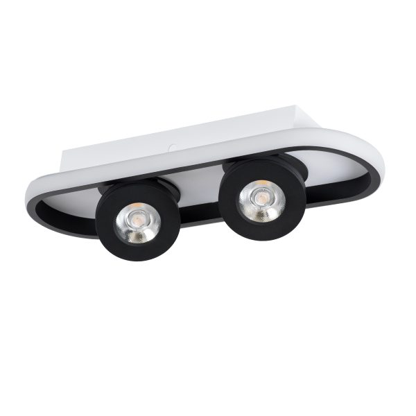 NESPO 61212 Φωτιστικό Οροφής Linear Design LED CCT με Κινούμενα Σποτ LED Spot Downlight 36W 4032lm 360° & 45° AC 220-240V - Εναλλαγή Φωτισμού μέσω Διακόπτη On/Off All In One Ψυχρό 6000k+Φυσικό 4500k+Θερμό 2700k Μ40 x Π13 x Υ6.5cm - Μαύρο - Image 2