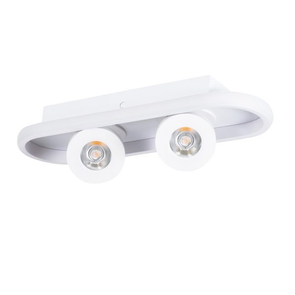 NESPO 61213 Φωτιστικό Οροφής Linear Design LED CCT με Κινούμενα Σποτ LED Spot Downlight 36W 4032lm 360° & 45° AC 220-240V - Εναλλαγή Φωτισμού μέσω Διακόπτη On/Off All In One Ψυχρό 6000k+Φυσικό 4500k+Θερμό 2700k Μ40 x Π13 x Υ6.5cm - Λευκό - Image 2