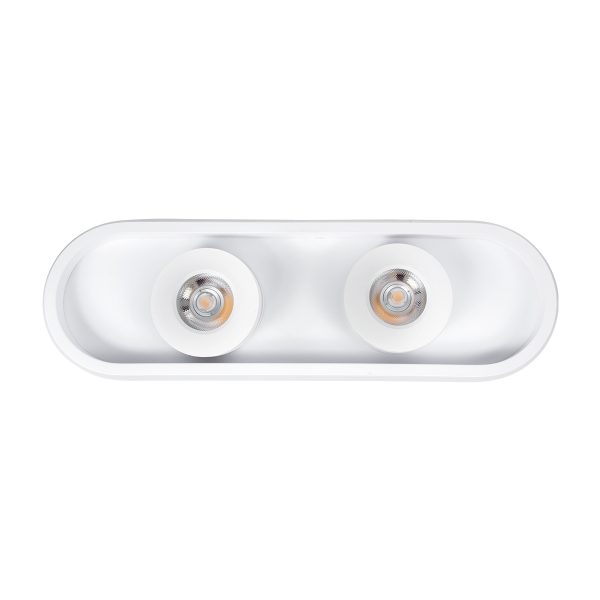 NESPO 61213 Φωτιστικό Οροφής Linear Design LED CCT με Κινούμενα Σποτ LED Spot Downlight 36W 4032lm 360° & 45° AC 220-240V - Εναλλαγή Φωτισμού μέσω Διακόπτη On/Off All In One Ψυχρό 6000k+Φυσικό 4500k+Θερμό 2700k Μ40 x Π13 x Υ6.5cm - Λευκό - Image 4