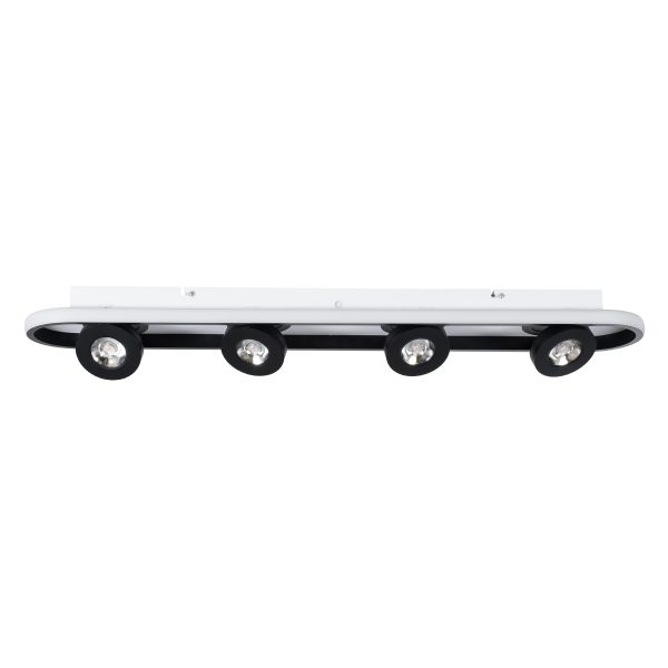 NESPO 61214 Φωτιστικό Οροφής Linear Design LED CCT με Κινούμενα Σποτ LED Spot Downlight 48W 5376lm 360° & 45° AC 220-240V - Εναλλαγή Φωτισμού μέσω Διακόπτη On/Off All In One Ψυχρό 6000k+Φυσικό 4500k+Θερμό 2700k Μ80 x Π13 x Υ6.5cm - Μαύρο - Image 3