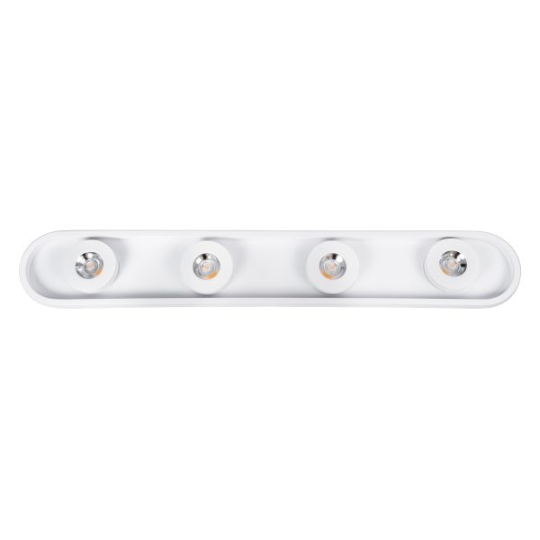 NESPO 61215 Φωτιστικό Οροφής Linear Design LED CCT με Κινούμενα Σποτ LED Spot Downlight 48W 5376lm 360° & 45° AC 220-240V - Εναλλαγή Φωτισμού μέσω Διακόπτη On/Off All In One Ψυχρό 6000k+Φυσικό 4500k+Θερμό 2700k Μ80 x Π13 x Υ6.5cm - Λευκό - Image 4