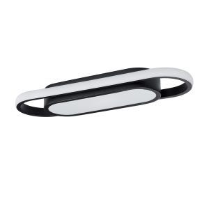 IGOR 61216 Φωτιστικό Οροφής Linear Design LED CCT 24W 2880lm 210° AC 220-240V – Εναλλαγή Φωτισμού μέσω Διακόπτη On/Off All In One Ψυχρό 6000k+Φυσικό 4500k+Θερμό 2700k Μ41 x Π13 x Υ4.5cm – Μαύρο – 3 Years Warranty