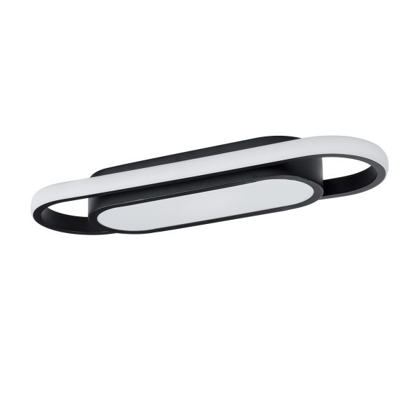 IGOR 61216 Φωτιστικό Οροφής Linear Design LED CCT 24W 2880lm 210° AC 220-240V - Εναλλαγή Φωτισμού μέσω Διακόπτη On/Off All In One Ψυχρό 6000k+Φυσικό 4500k+Θερμό 2700k Μ41 x Π13 x Υ4.5cm - Μαύρο - 3 Years Warranty - Image 2