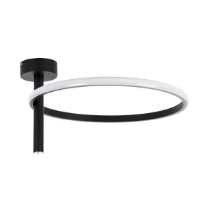 VERONA 61220 Φωτιστικό Οροφής Δαχτυλίδι-Κύκλος LED CCT 24W 2688lm 360° AC 220-240V – Εναλλαγή Φωτισμού μέσω Διακόπτη On/Off All In One Ψυχρό 6000k+Φυσικό 4500k+Θερμό 2700k Φ40 x Υ23cm – Μαύρο – 3 Χρόνια Εγγύηση